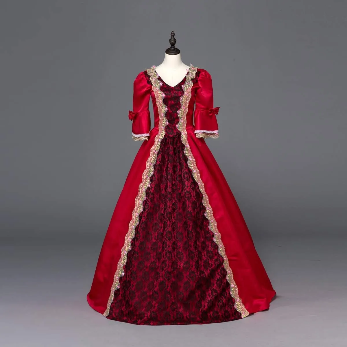 18th Century Dress Victorian Baroque Dress Long Satin Rococo Party Dresses