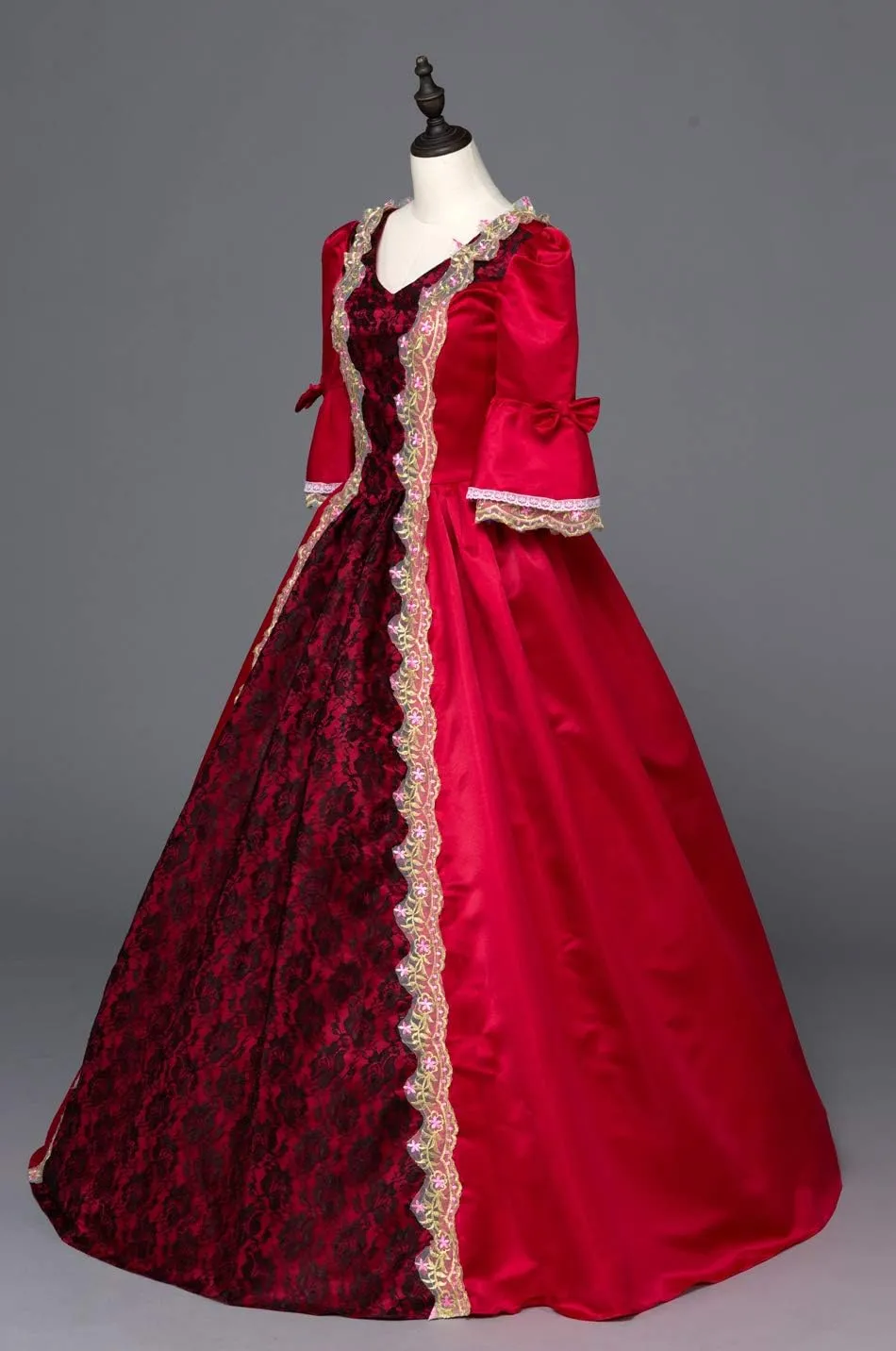 18th Century Dress Victorian Baroque Dress Long Satin Rococo Party Dresses