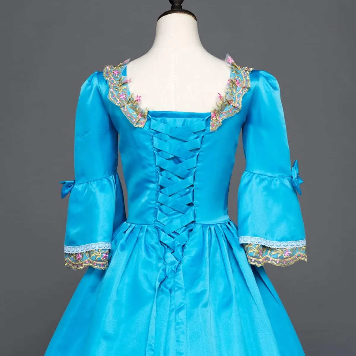18th Century Dress Victorian Baroque Dress Long Satin Rococo Party Dresses