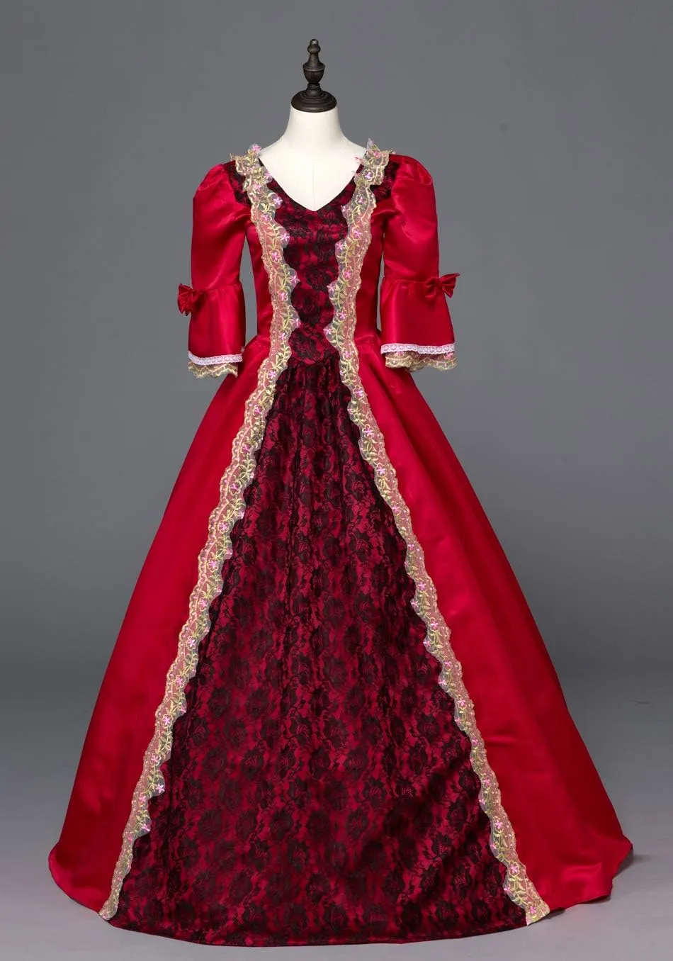 18th Century Dress Victorian Baroque Dress Long Satin Rococo Party Dresses