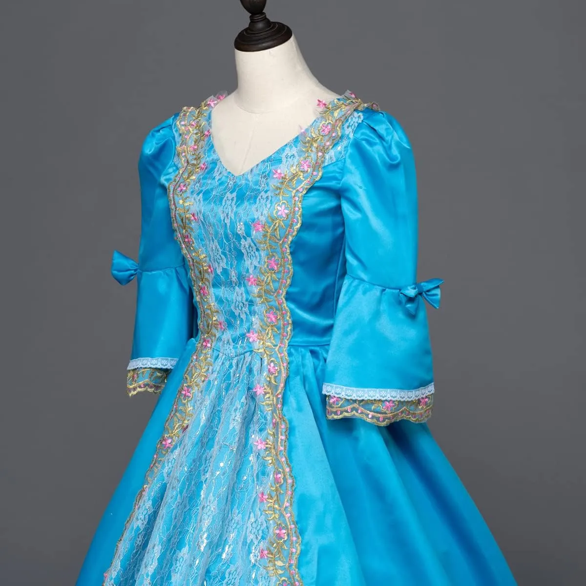 18th Century Dress Victorian Baroque Dress Long Satin Rococo Party Dresses