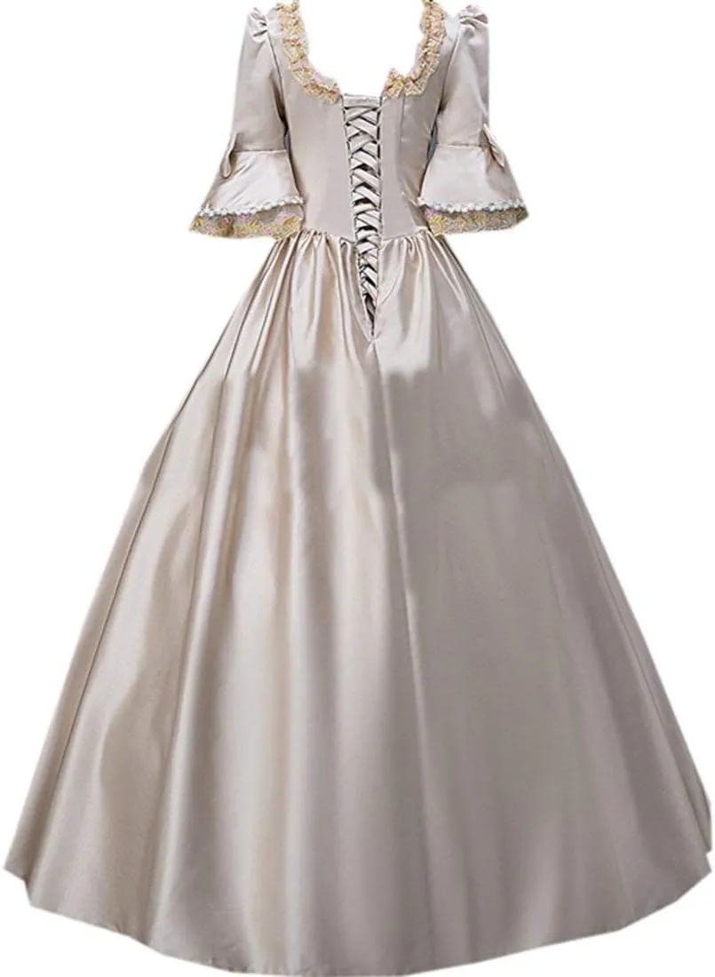 18th Century Dress Victorian Baroque Dress Long Satin Rococo Party Dresses