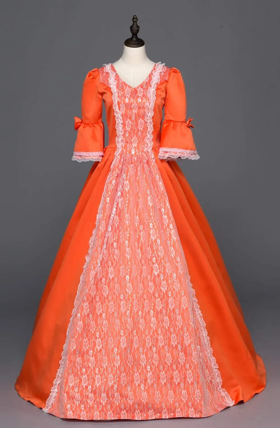 18th Century Dress Victorian Baroque Dress Long Satin Rococo Party Dresses