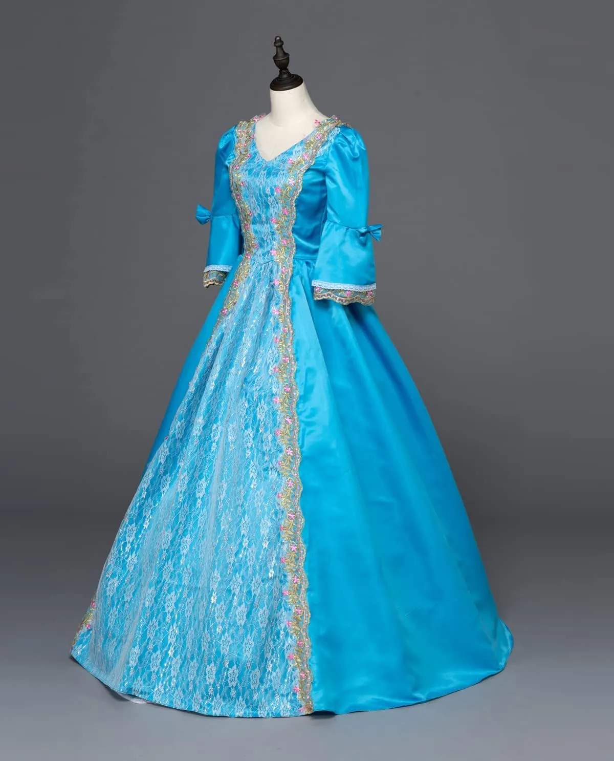 18th Century Dress Victorian Baroque Dress Long Satin Rococo Party Dresses