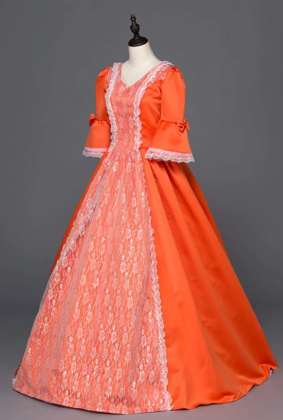 18th Century Dress Victorian Baroque Dress Long Satin Rococo Party Dresses