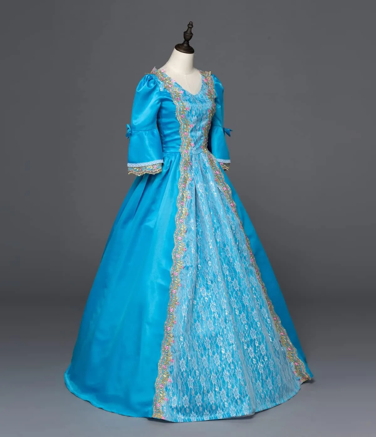 18th Century Dress Victorian Baroque Dress Long Satin Rococo Party Dresses