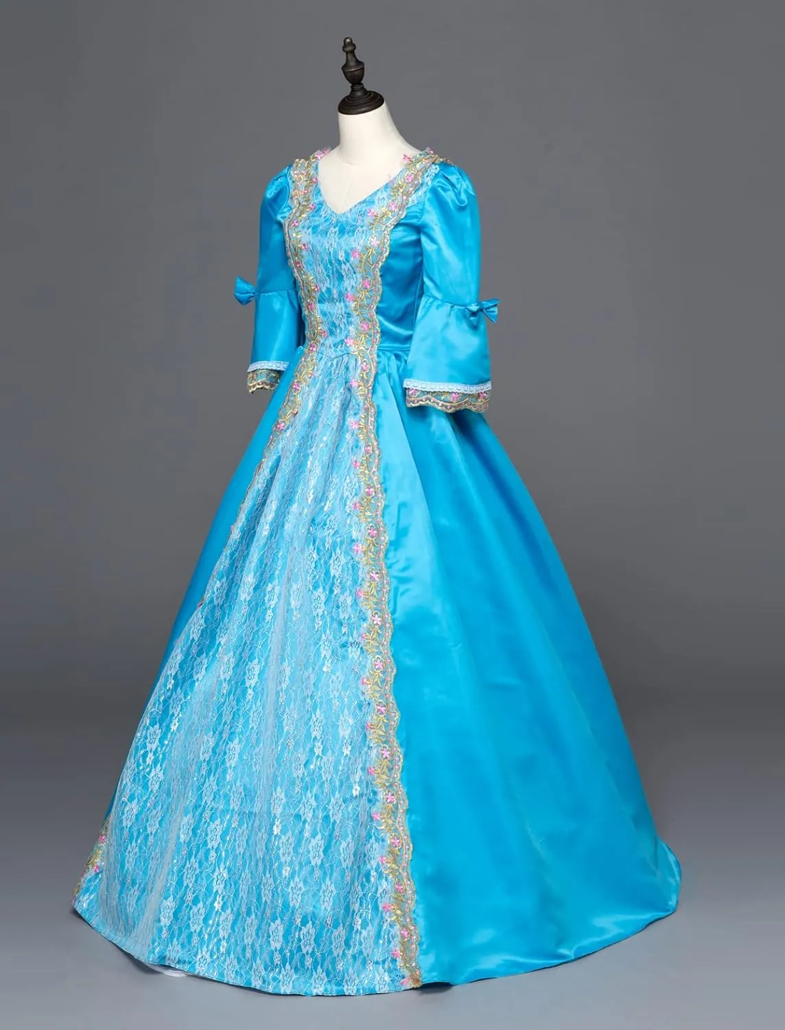 18th Century Dress Victorian Baroque Dress Long Satin Rococo Party Dresses