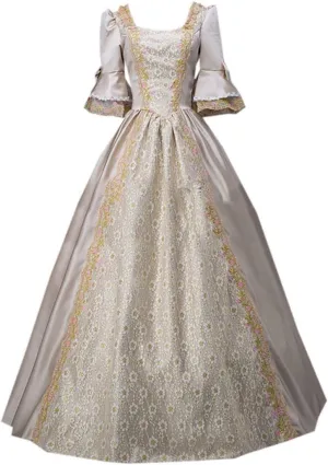 18th Century Dress Victorian Baroque Dress Long Satin Rococo Party Dresses