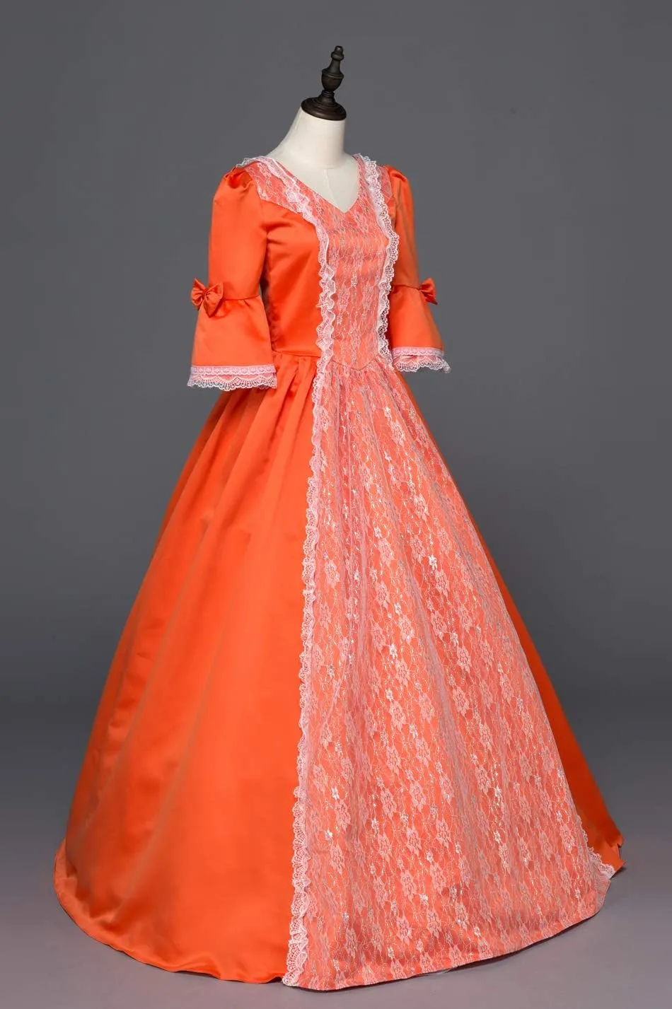 18th Century Dress Victorian Baroque Dress Long Satin Rococo Party Dresses