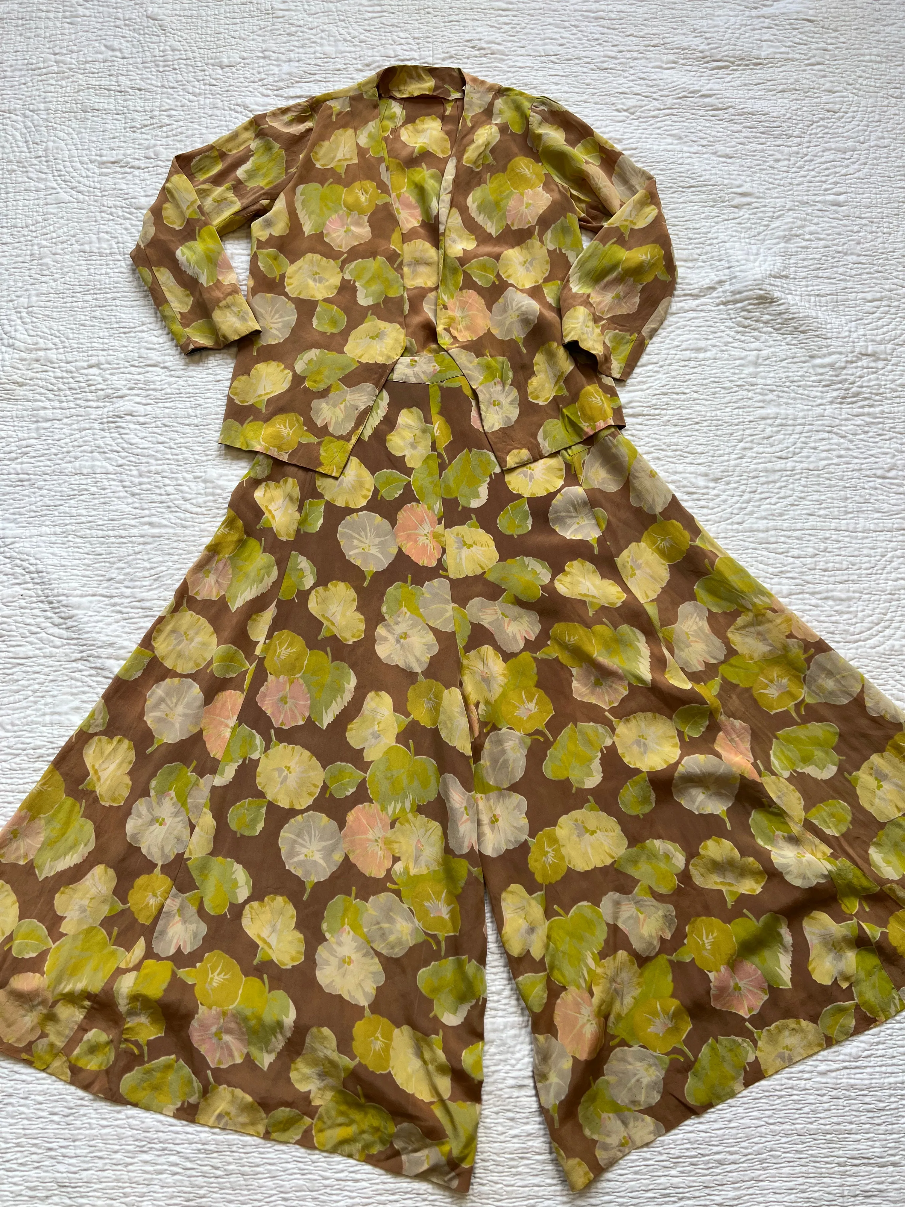 1930s Silk Beach Pajamas