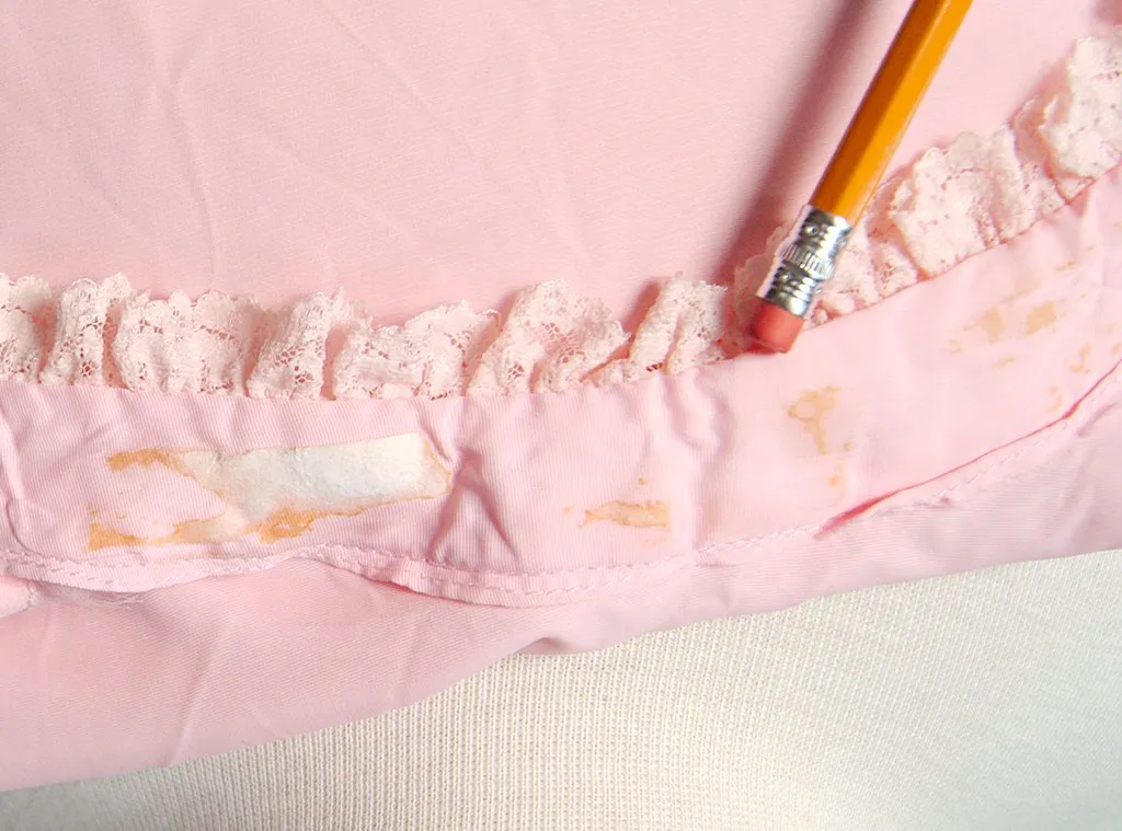 1960s Chiffon Pink Lace Dress