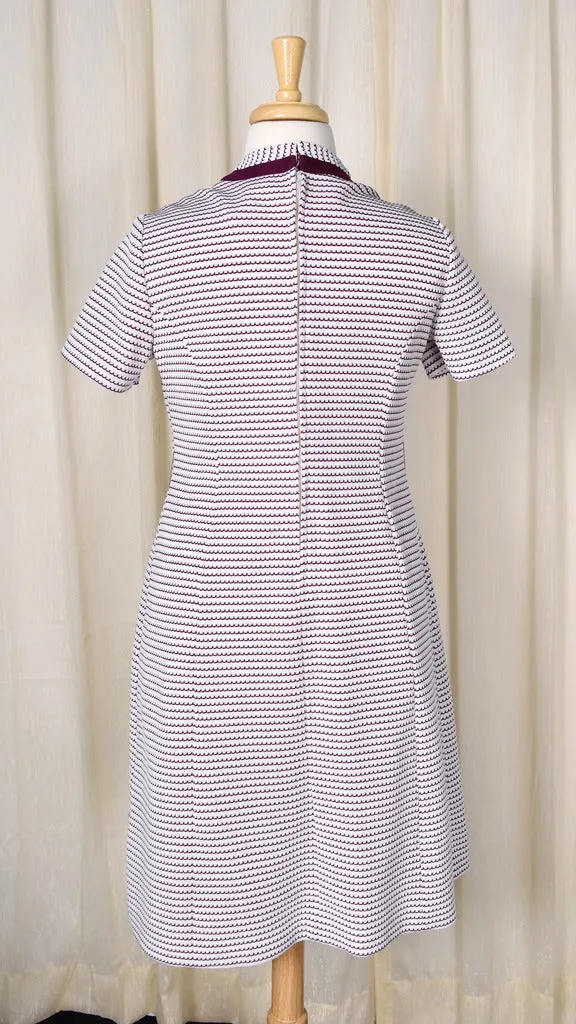 1960s Vintage Purple Scallop Dress