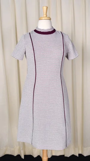1960s Vintage Purple Scallop Dress