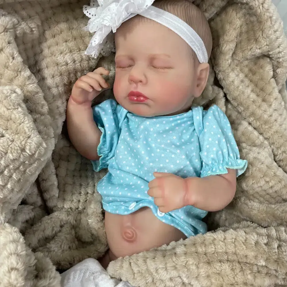 20-Inch Violet Full Body Silicone Vinyl Washable Newborn Baby Doll