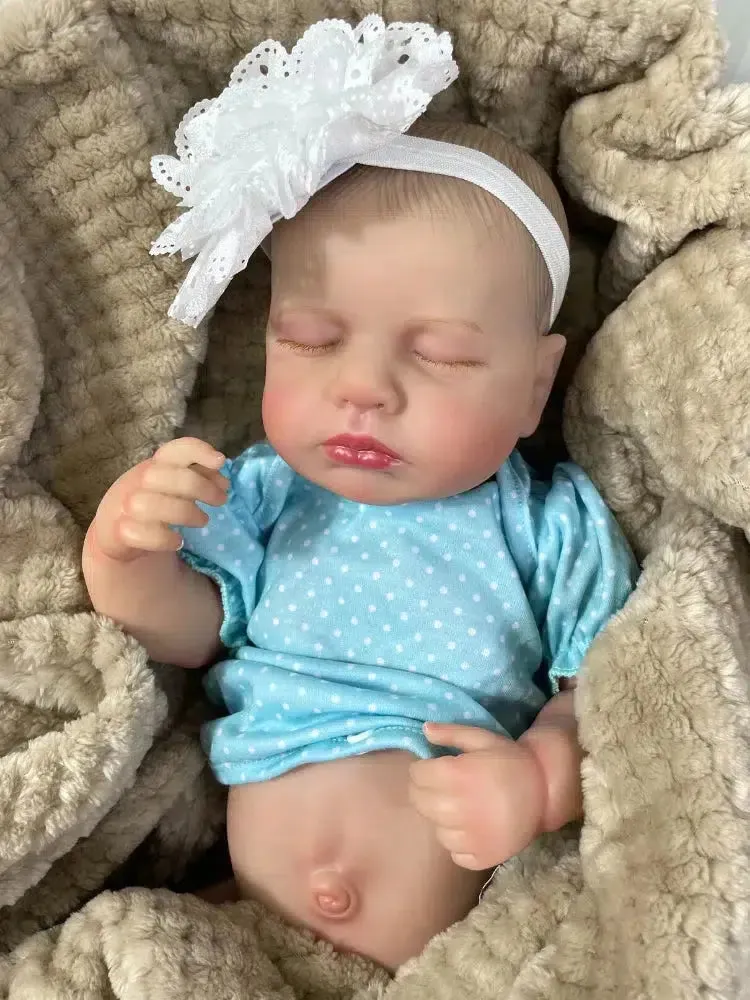20-Inch Violet Full Body Silicone Vinyl Washable Newborn Baby Doll