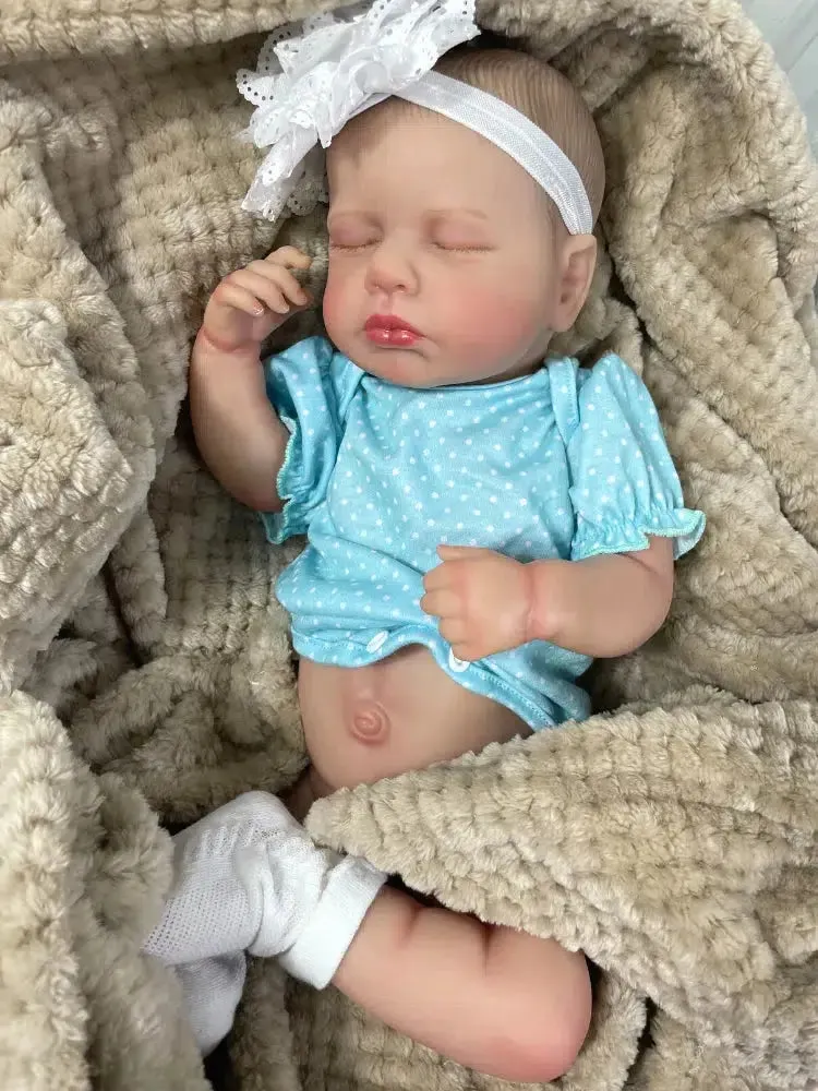 20-Inch Violet Full Body Silicone Vinyl Washable Newborn Baby Doll