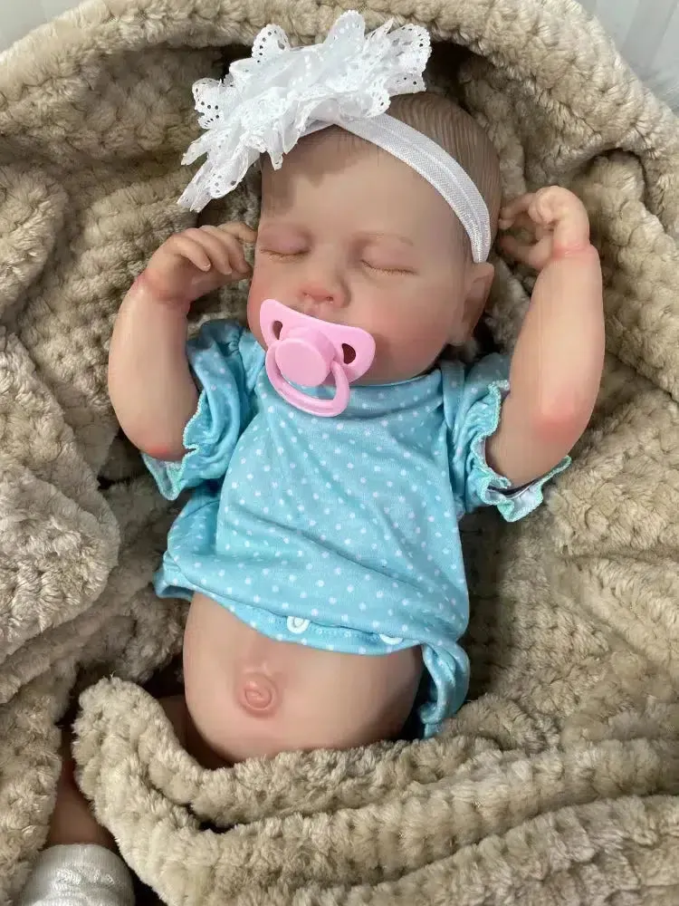 20-Inch Violet Full Body Silicone Vinyl Washable Newborn Baby Doll