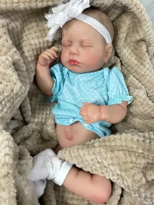 20-Inch Violet Full Body Silicone Vinyl Washable Newborn Baby Doll