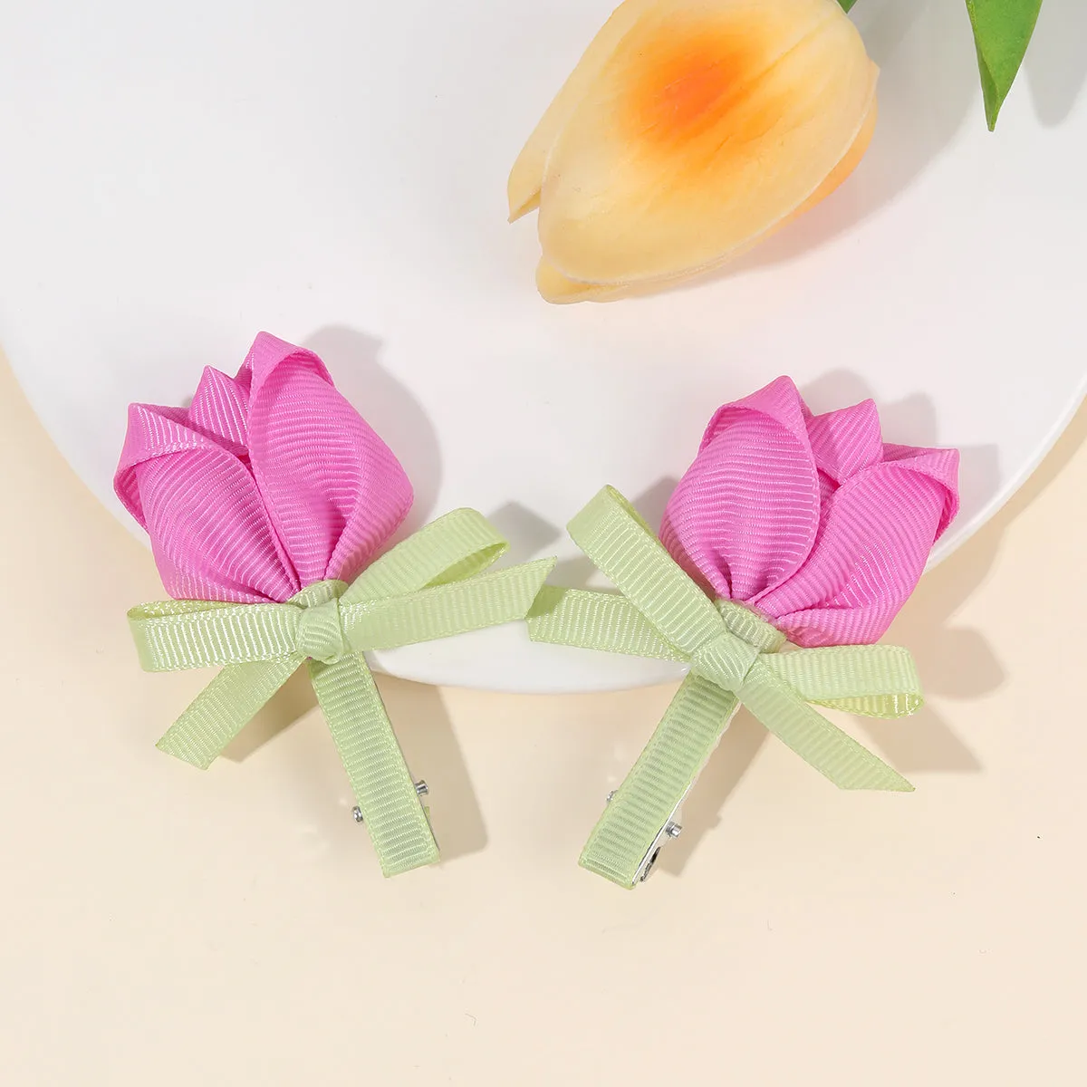 20Pairs Handmede Flower Hair Clips for kids