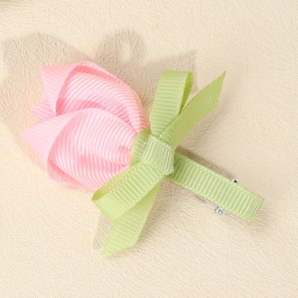 20Pairs Handmede Flower Hair Clips for kids