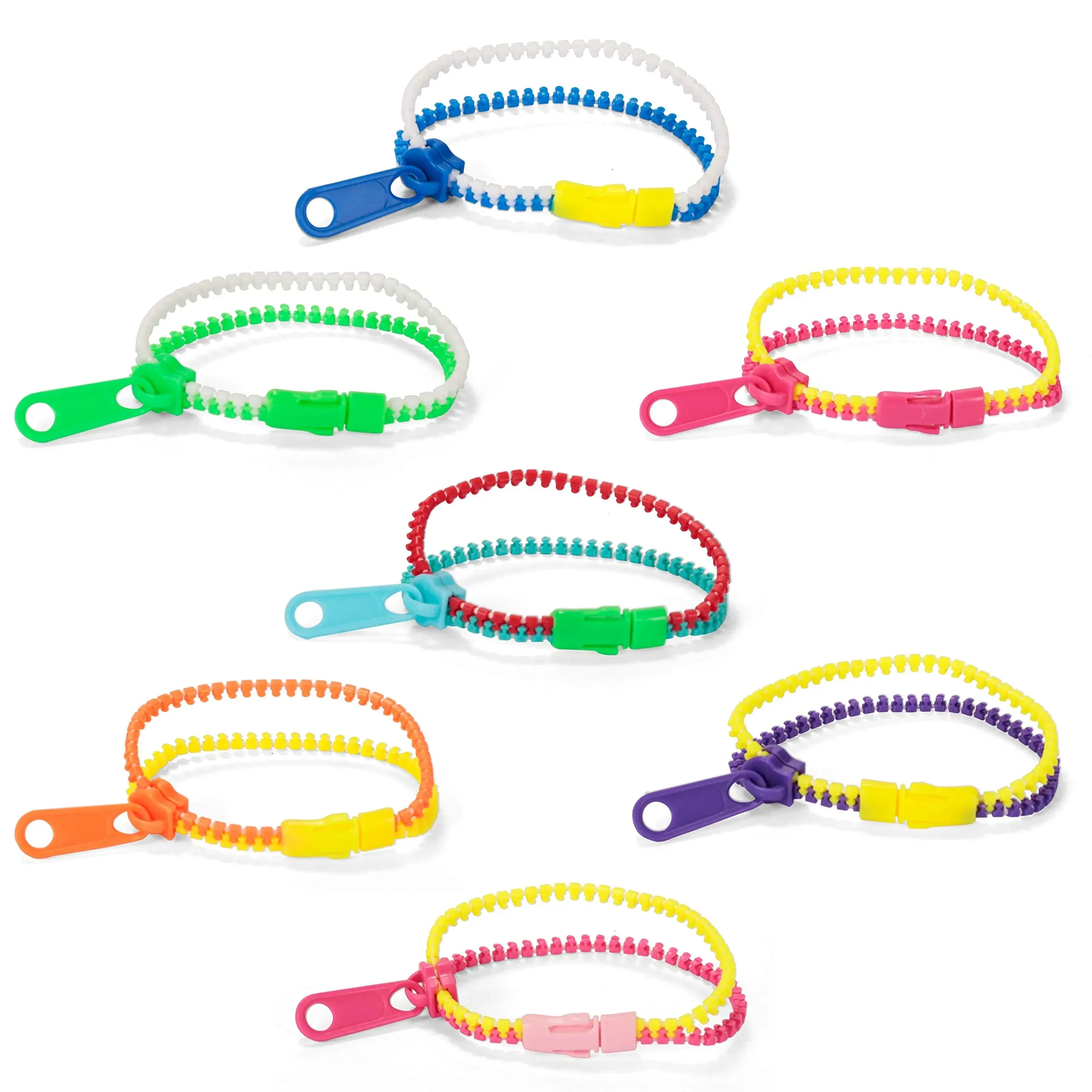 28Pcs Prefilled Hearts with Zipper Bracelets and Valentines Day Cards for Kids-Classroom Exchange Gifts