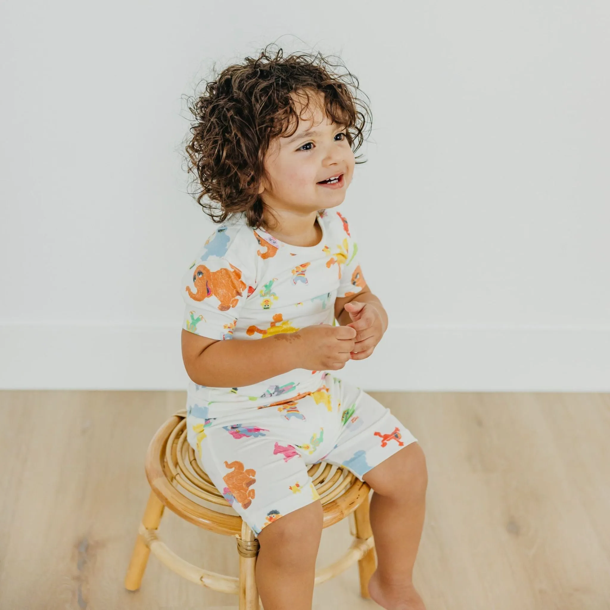 2pc Short Sleeve Pajama Set - Sesame Friends