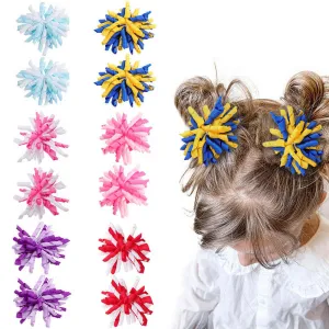 2PCS Curly Ribbon Loopy Hair Bows
