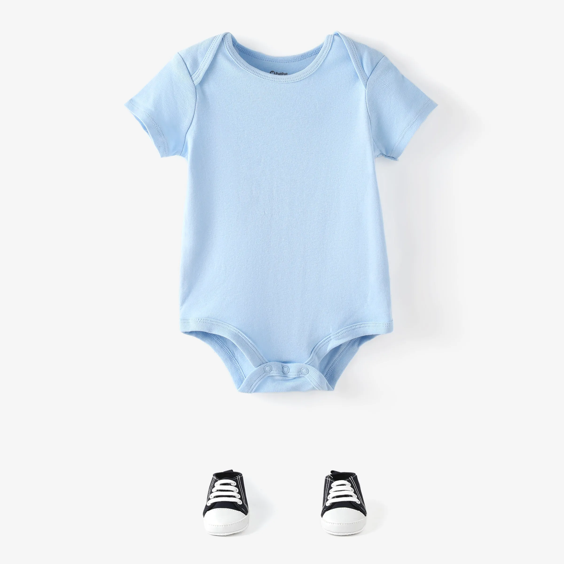3-Pack Baby Girl/Boy Dinosaur Print/Stripe/Solid Color Short-sleeve Rompers