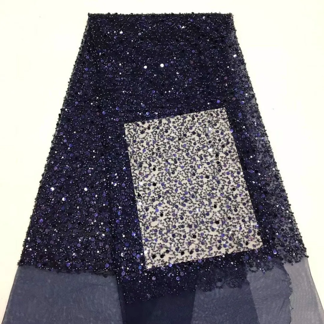 3 YARDS / 15 COLORS / GRACE Sequin Sparkly Beaded Mesh Ground Embroidery Mesh Lace Dress Tulle Fabric