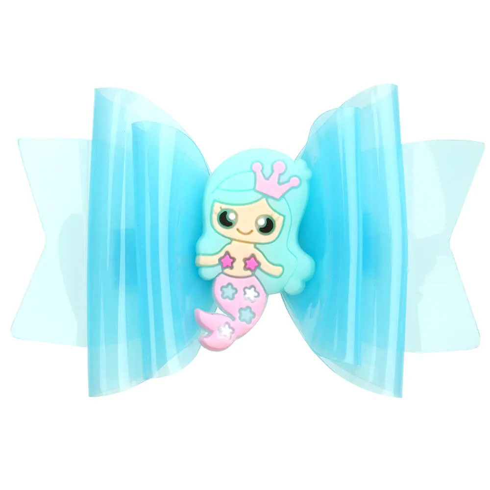 30Pcs Cartoon Mermaid Jelly Hair Bows
