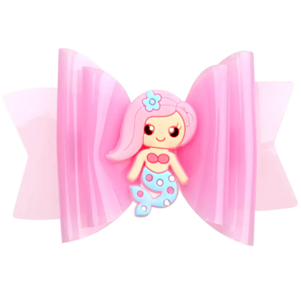 30Pcs Cartoon Mermaid Jelly Hair Bows