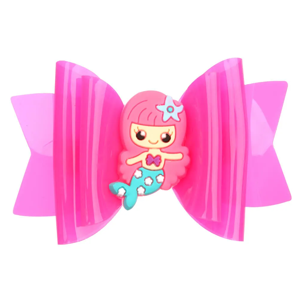 30Pcs Cartoon Mermaid Jelly Hair Bows