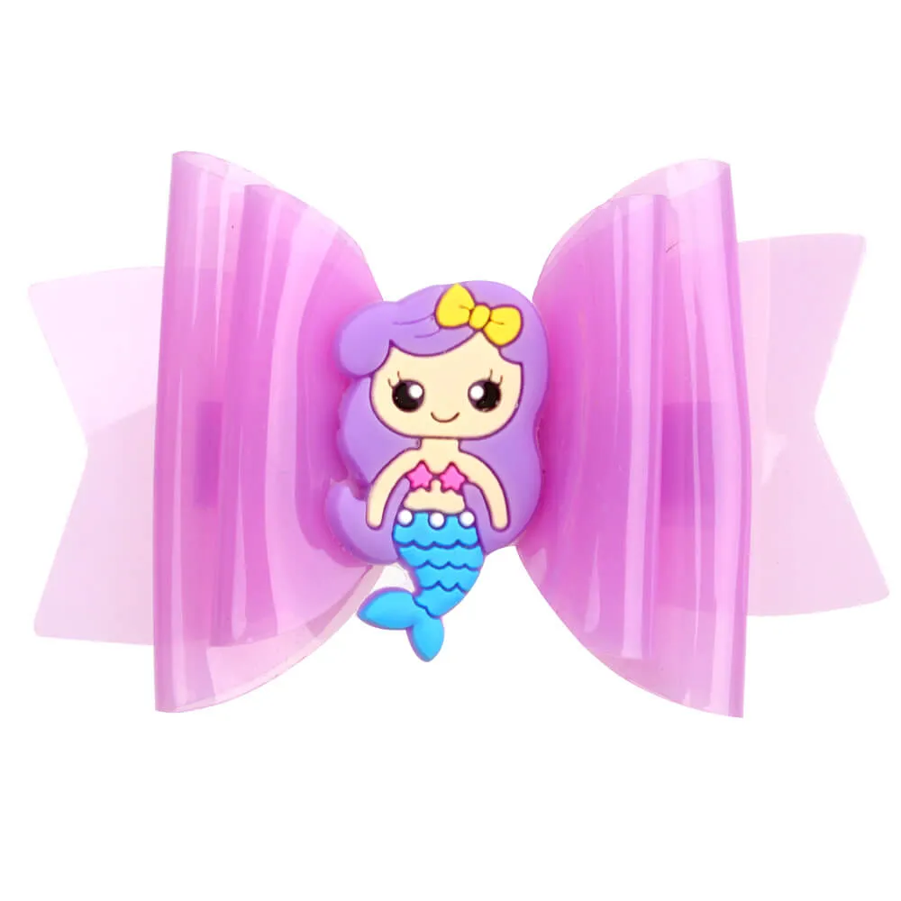 30Pcs Cartoon Mermaid Jelly Hair Bows