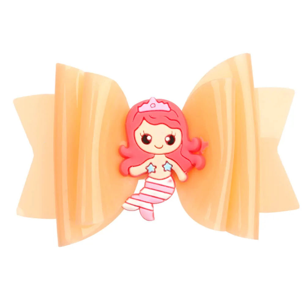 30Pcs Cartoon Mermaid Jelly Hair Bows