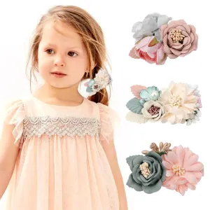 3pcs/set Flower Hair clips for Girls