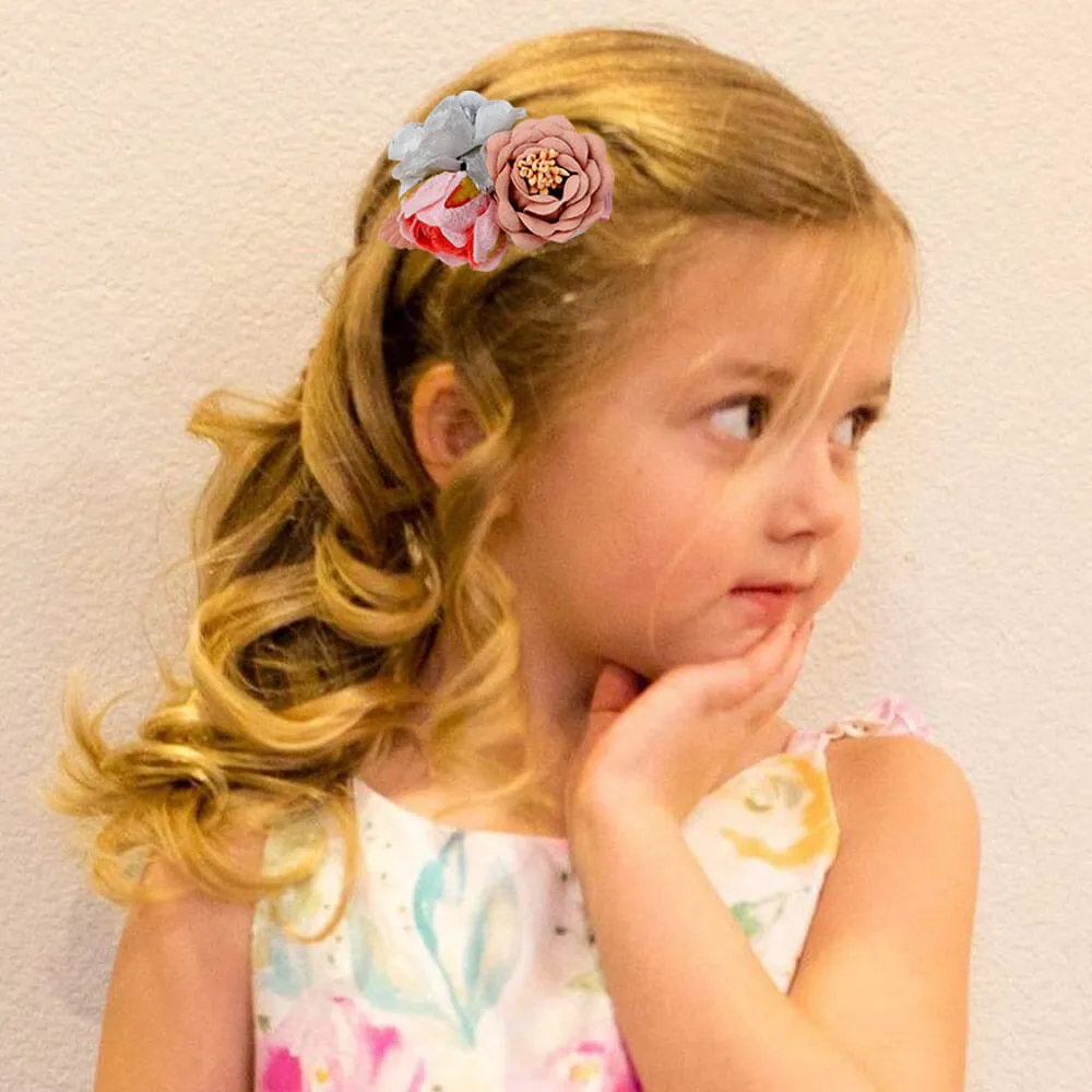 3pcs/set Flower Hair clips for Girls
