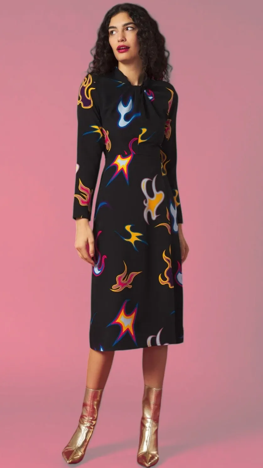 4-A1032 Mel Black Lightning Dress