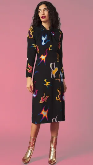 4-A1032 Mel Black Lightning Dress