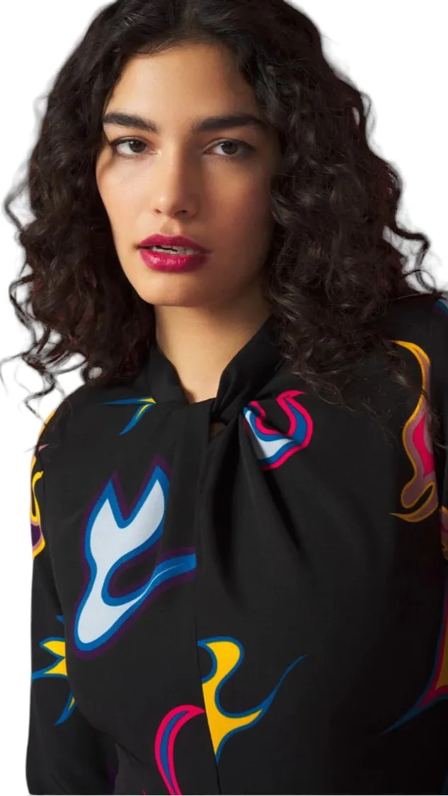 4-A1032 Mel Black Lightning Dress