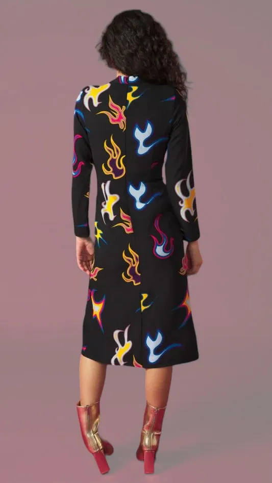 4-A1032 Mel Black Lightning Dress