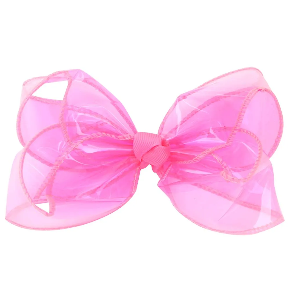 4 inch Transparent Jelly Hair Bows