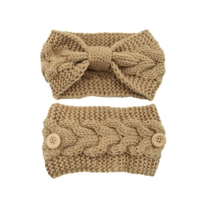 4-Pack: Women's Winter Headband and Ear Warmer with Buttons to Hold Mask