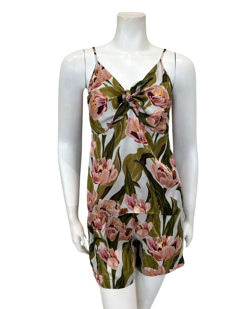 4206 Spring Floral Print Cami & Shorts Set