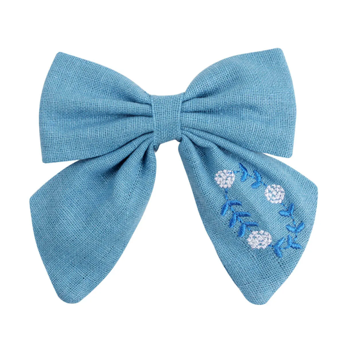 5'' Embroidery Sunflower Hair Bows
