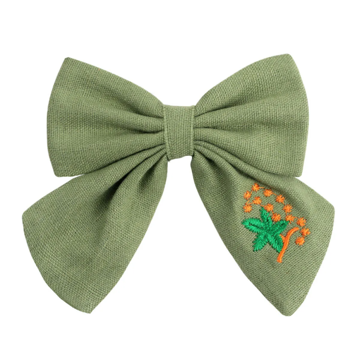 5'' Embroidery Sunflower Hair Bows