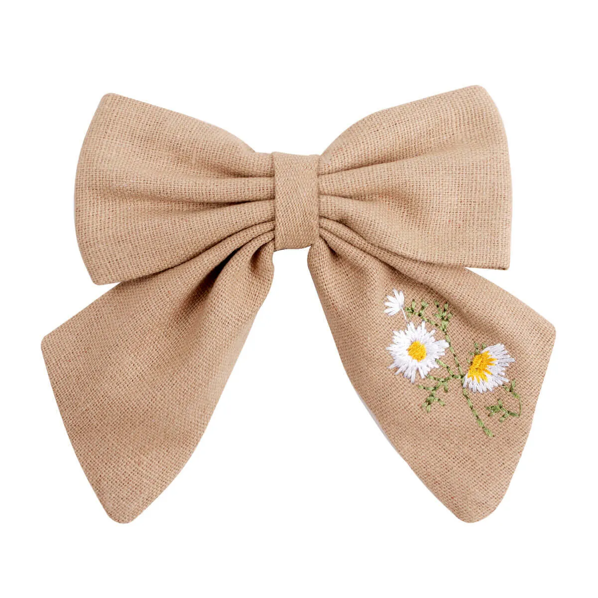 5'' Embroidery Sunflower Hair Bows