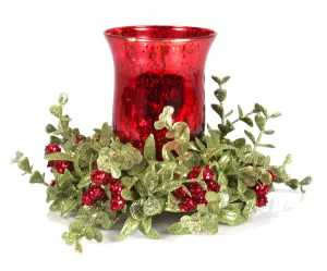 7" Floral Set Mistletoe