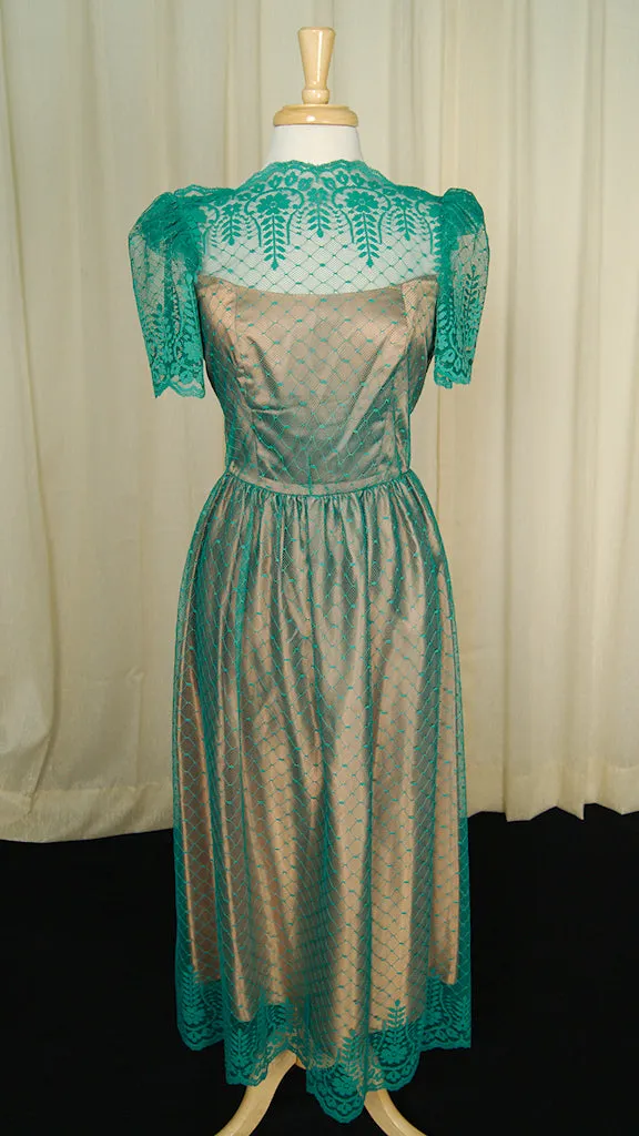 80s does 1950s Illusion Dress