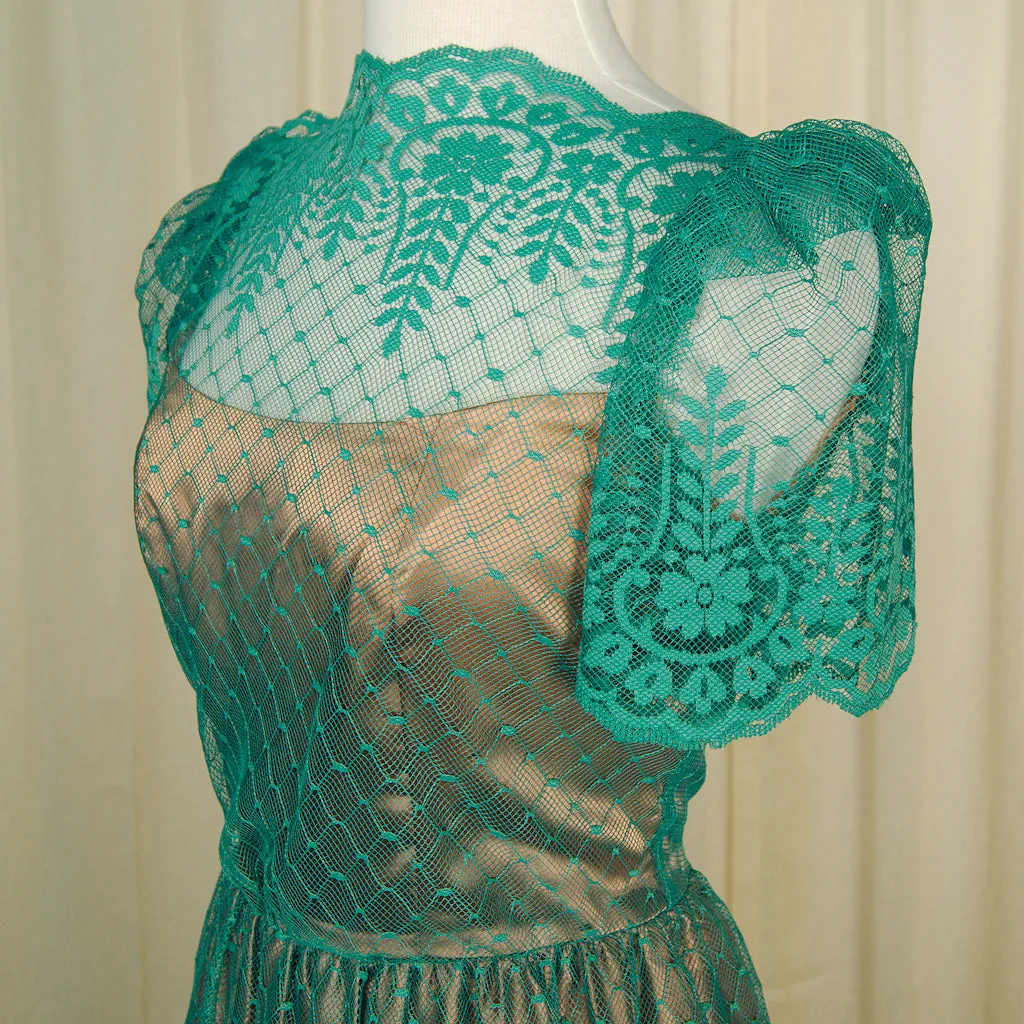 80s does 1950s Illusion Dress