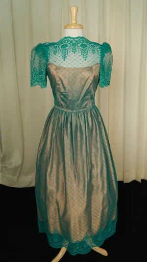 80s does 1950s Illusion Dress